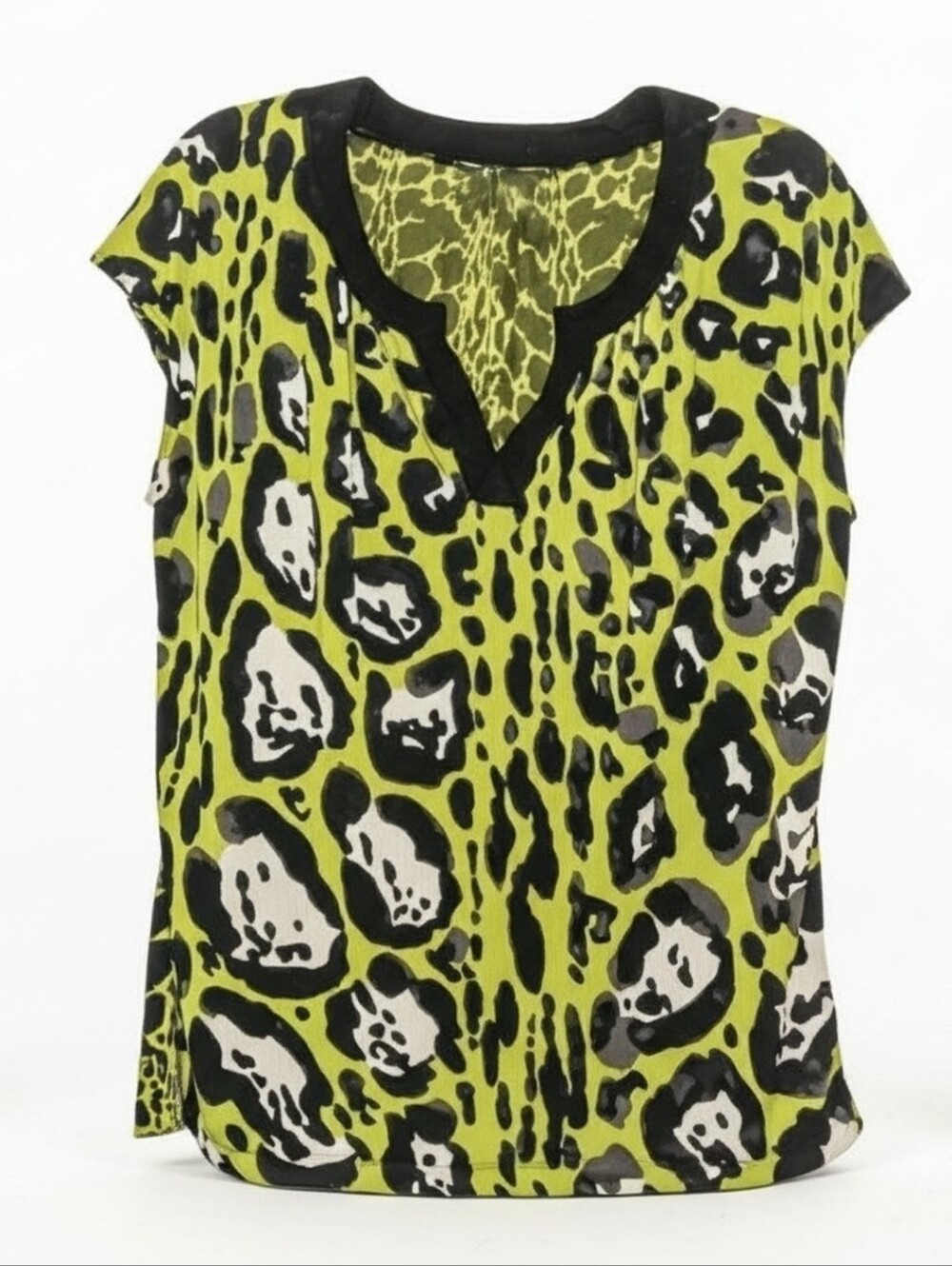 Abstract Leopard Print Blouse